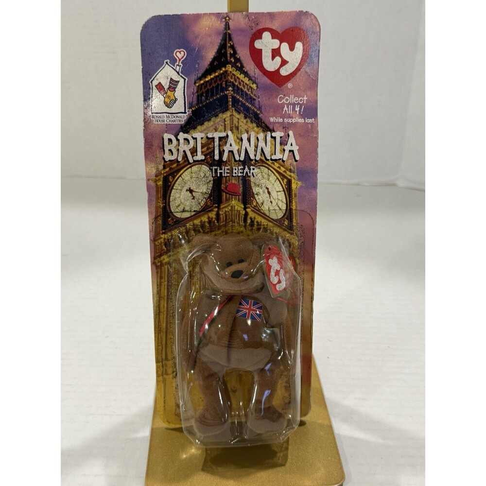 Britannia The Bear-1997 McDonalds Ty Beanie Baby with Rare Errors‎